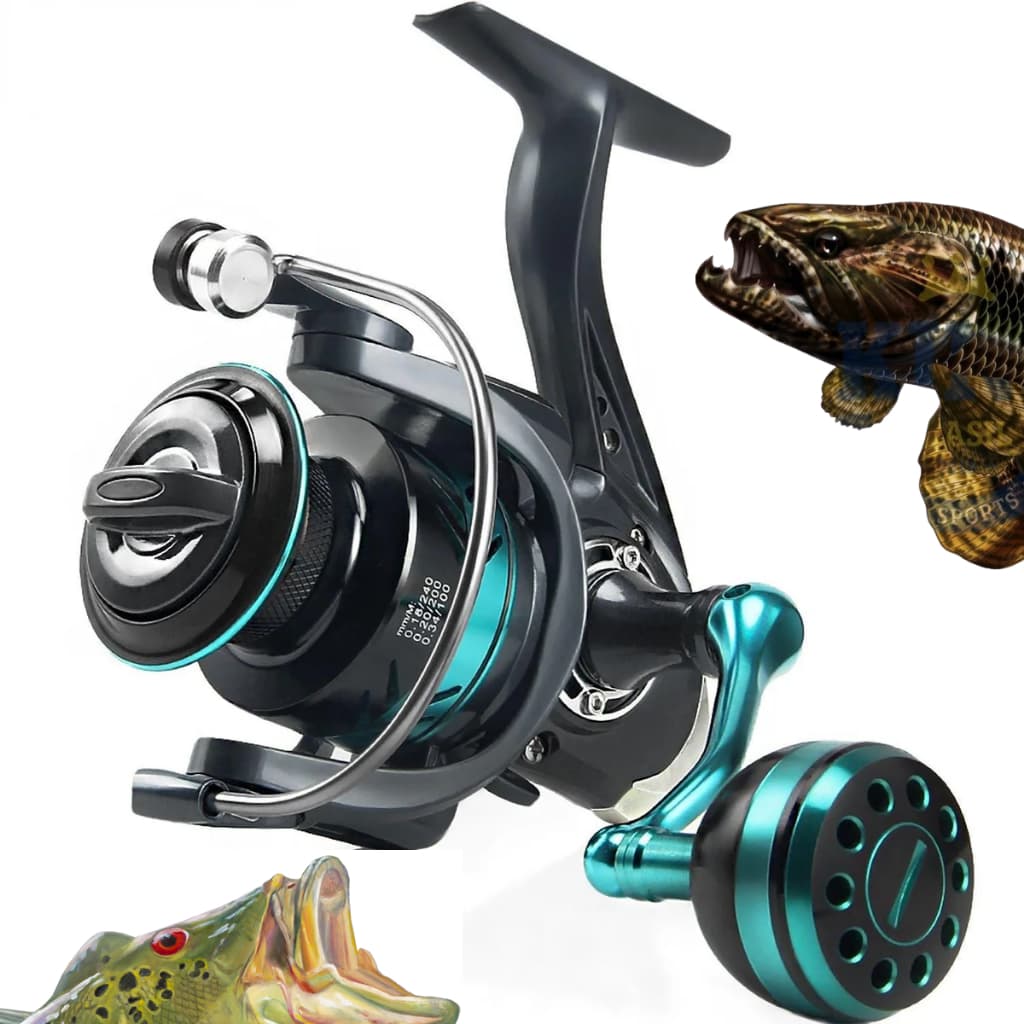 Molinete de Pesca DK 3000 e 4000 5.2:1 Carretel em Alumínio para Pesca em Rio Lago e Pesqueiro
