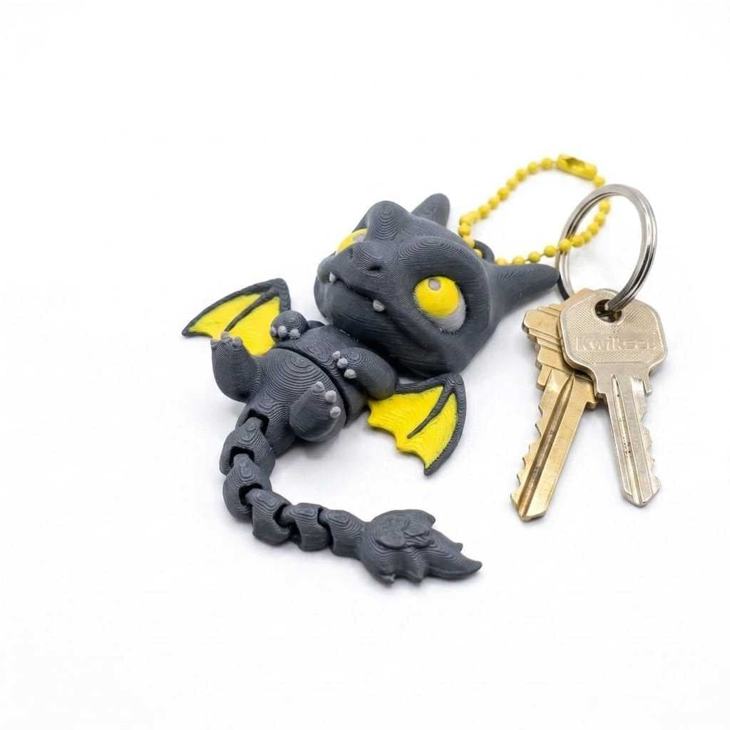 Chaveiro Articulado Mini Morcego 3D Flexível - Decoração e Acessório