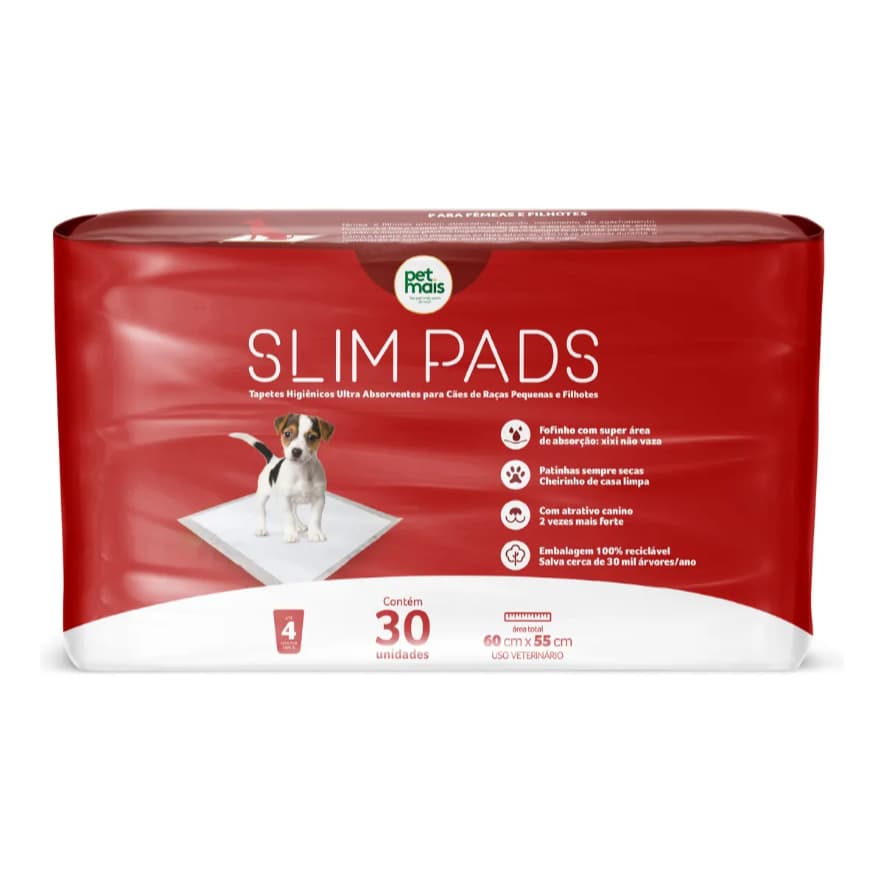 Tapete Higiênico Slim Pads Baby 60X55 30 unidades