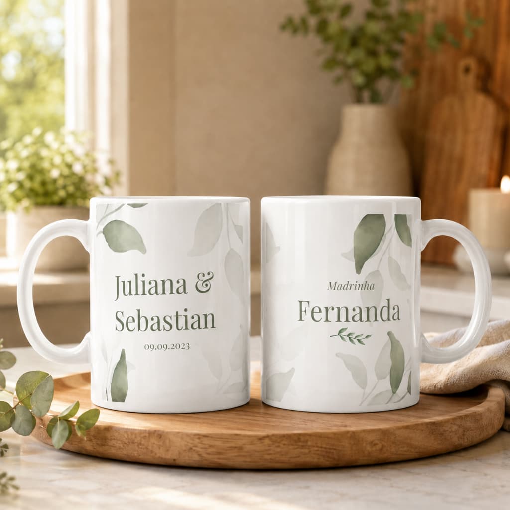 Caneca Convite Padrinhos de Casamento Personalizada Madrinha e Padrinho Xícara