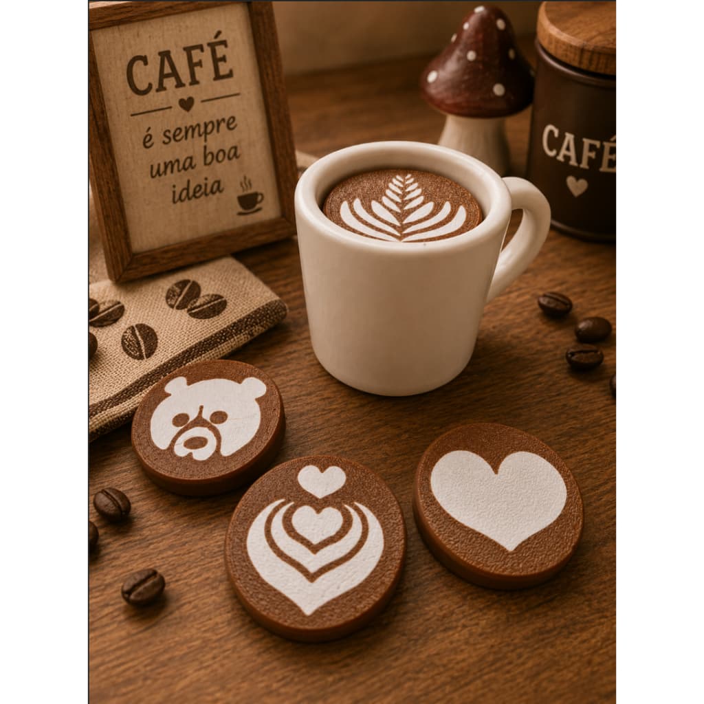 Kit Cantinho do Café/ Xícara com Lâminas/ Decorativo + BRINDE