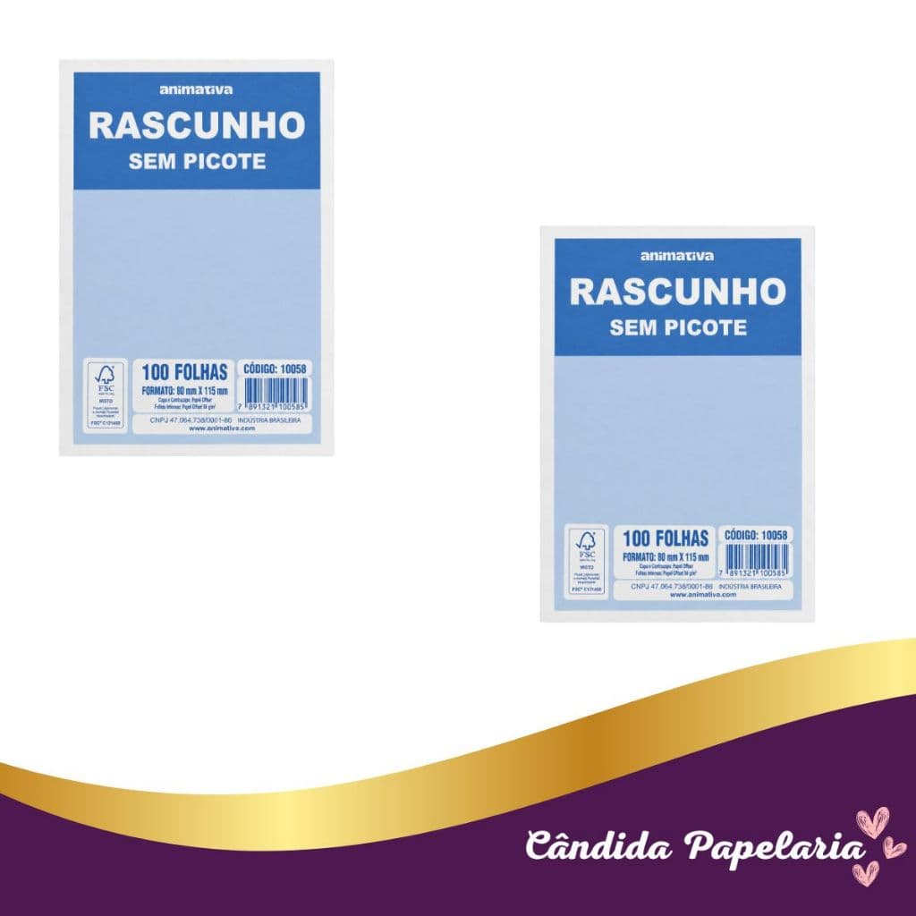 Kit 5 Blocos de Rascunho Com Picote e Sem Picote Para Anotações