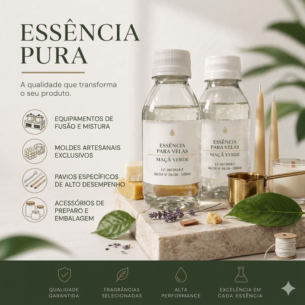 Essência English Pear & Fresia Premium Para Velas Aromáticas Artesanais 50ml - Alta Fixação