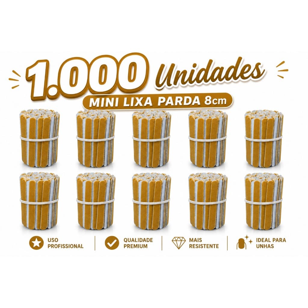 Lixa Unha Mini 8cm Parda 1.000 Unidades