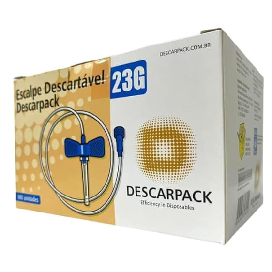 Scalp 23g Simples Descarpack ESTÉRIL - KIT