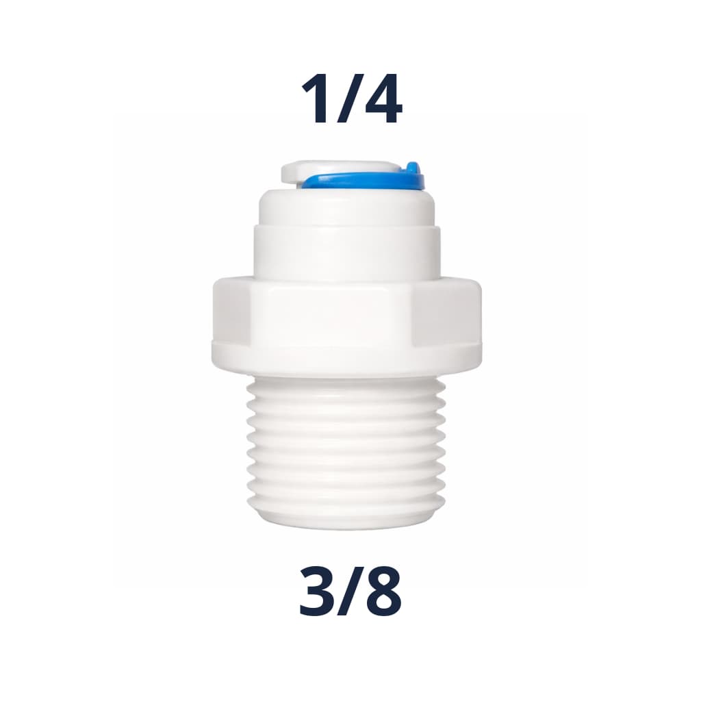 Adaptador Reto Engate Rápido 1/4 X Rosca 3/8 – Filtro de Água, Purificador e Mangueira
