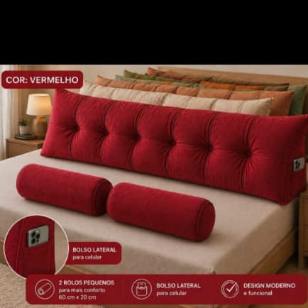 kit almofada cabiceira Aione Decor king