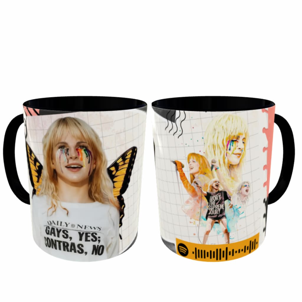 Caneca Paramore Hayley Williams 325ml | Caneca Banda Rock Presente Fã