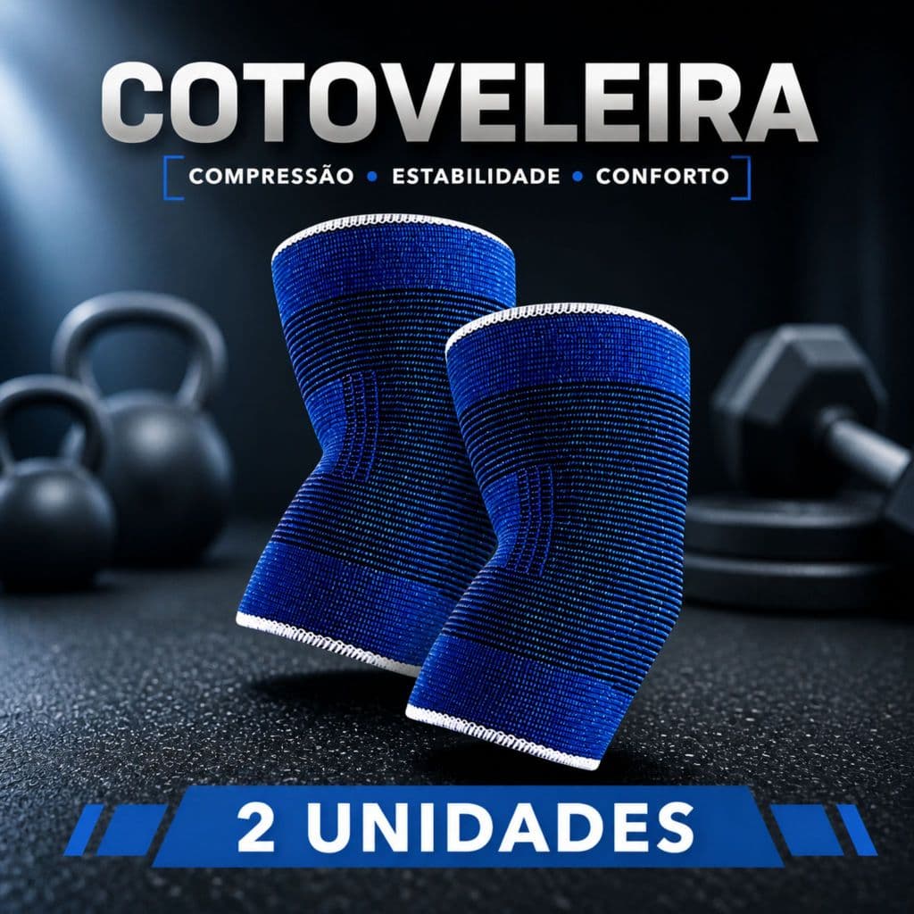 Par Cotoveleira Compressão Elástica Saúde Academia Vôlei Fit