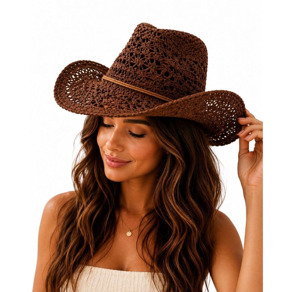 Chapéu Country Gypsy Blogueiras Virginia Aba Modelável Festa Junina Praia Rodeio Sertanejo