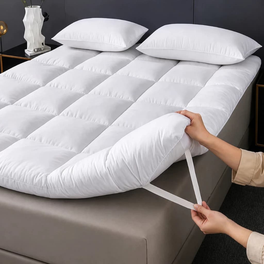 Pillow Top Protetor de Colchão 400 Fios Macio Super King Queen Casal Solteiro