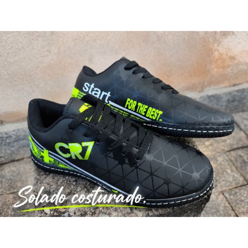 CHUTEIRA TENIS FUTSAL START PTO VERDE QUADRA SALAO ESPORTE FUTEBOL ESCOLAR