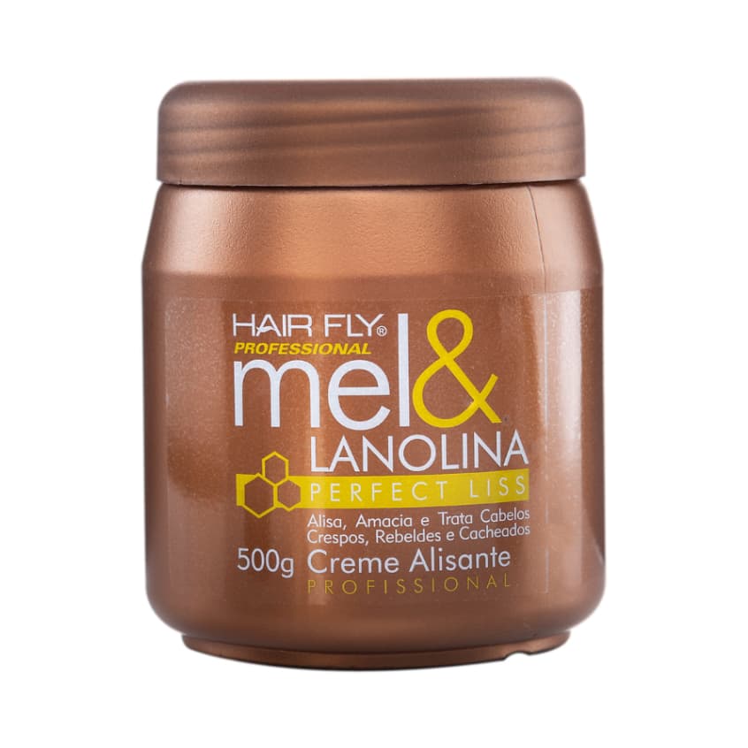 Creme Alisante Mel e Lanolina Hair Fly 500g