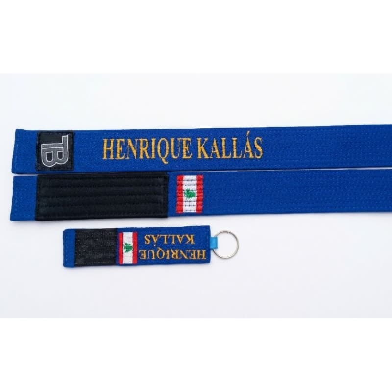 FAIXA AZUL JIU JITSU PERSONALIZADO ( LEIA A DESCRIÇÃO).