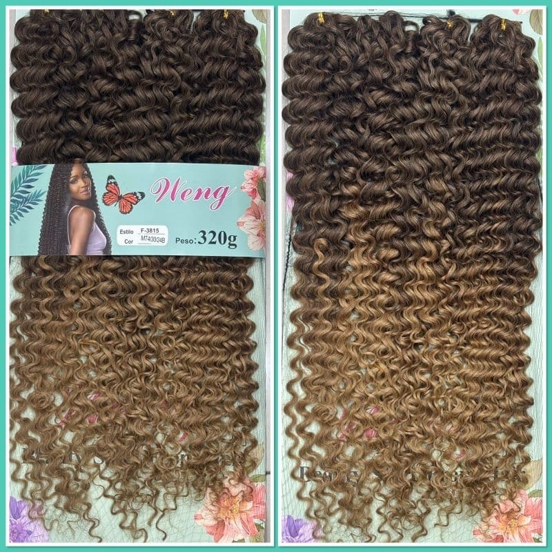 Cabelo Cacheado Crochet Braid Weng Modelo 3815, Fibra orgânica 320g