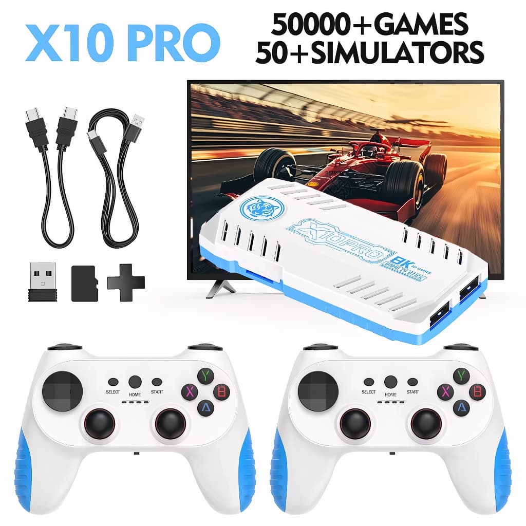 Game Stick X10 PRO ORIGINAL 128GB Console Atualizado Com 50000 Jogos Retro 50+ Emuladores S905X3