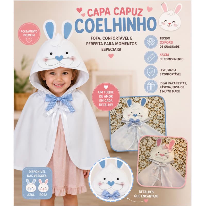 Capa / fantasia infantil Coelho