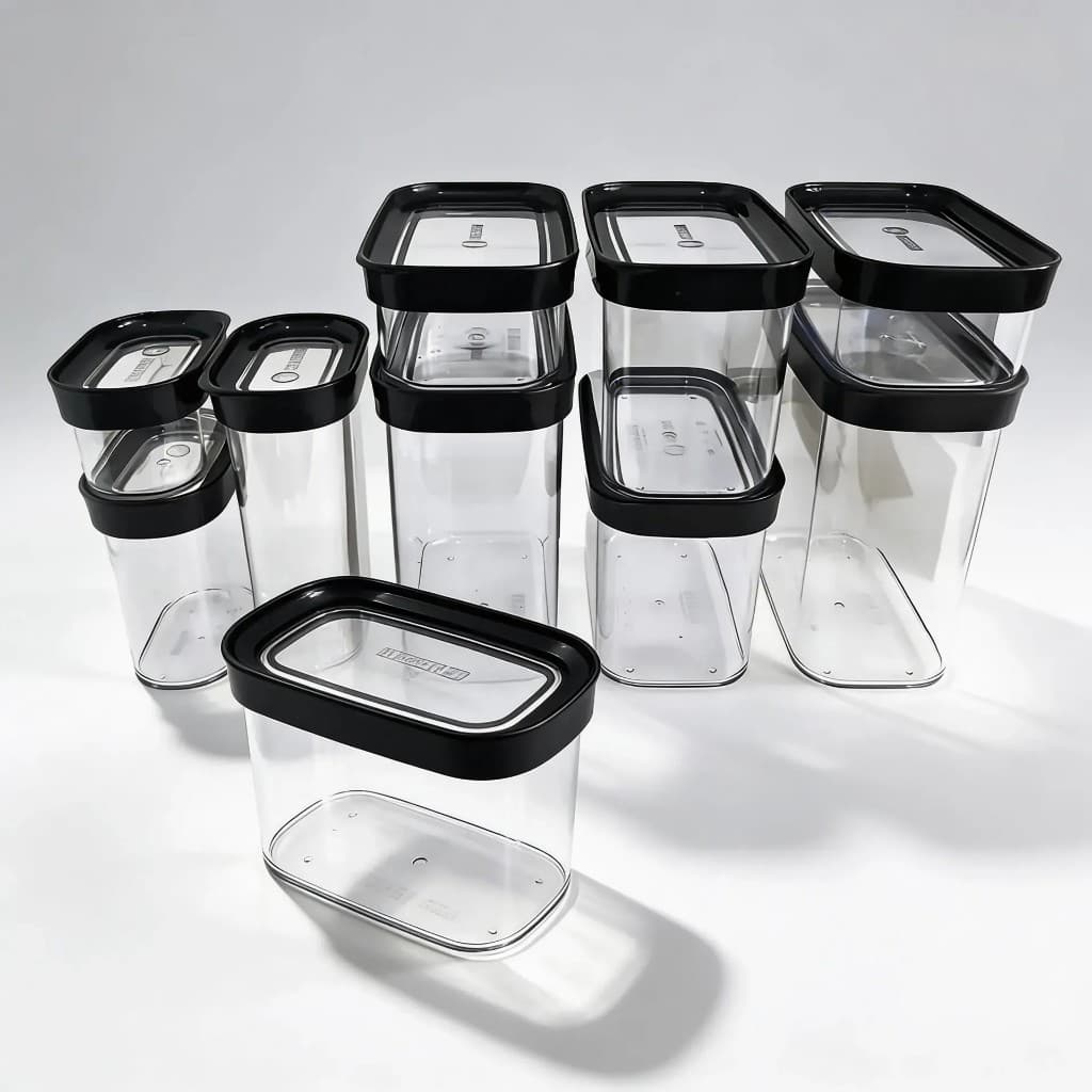 Conjunto Cozinha 9 Potes Herméticos Mantimentos Temperos