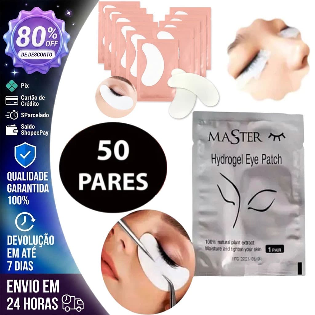 Protetor de Pálpebra  Patch Pad Gel Alongamento Cílios Protetor de Pálpebra para Extensão