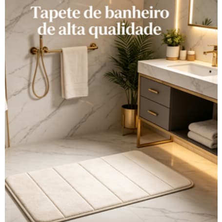 Tapete Antiderrapante de Banheiro Super Absorvente - Ideal para Banheiro e Quarto