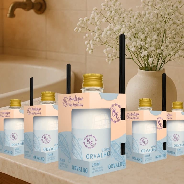 Kit 9 Aromatizador Ambiente 250ml Varetas BE Orvalho Difusor Ambiente