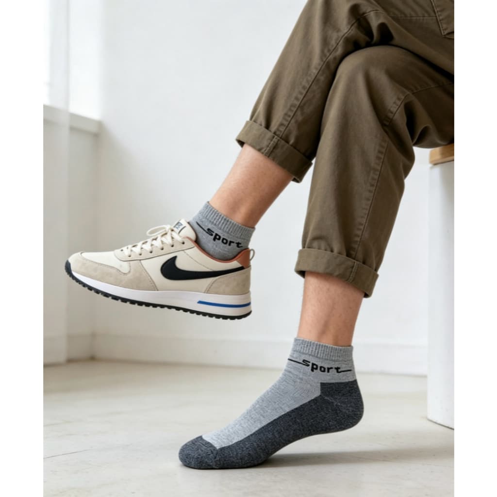 KIT COM 12 PARES DE MEIAS MASCULINAS LISTRADAS  ESPORTIVAS PARA O DIA-A-DIA DO 40-46
