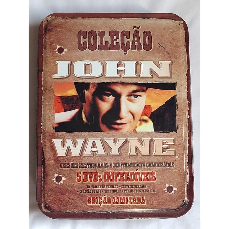 box lata colecao jonh wayne 5 dvds EDICAO LIMITADA COLECIONADOR