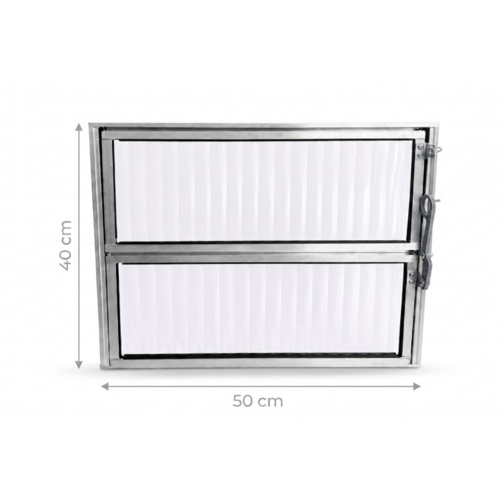 Vitro Basculante Janela 40x50 Aluminio Vidro Canelado Banheiro