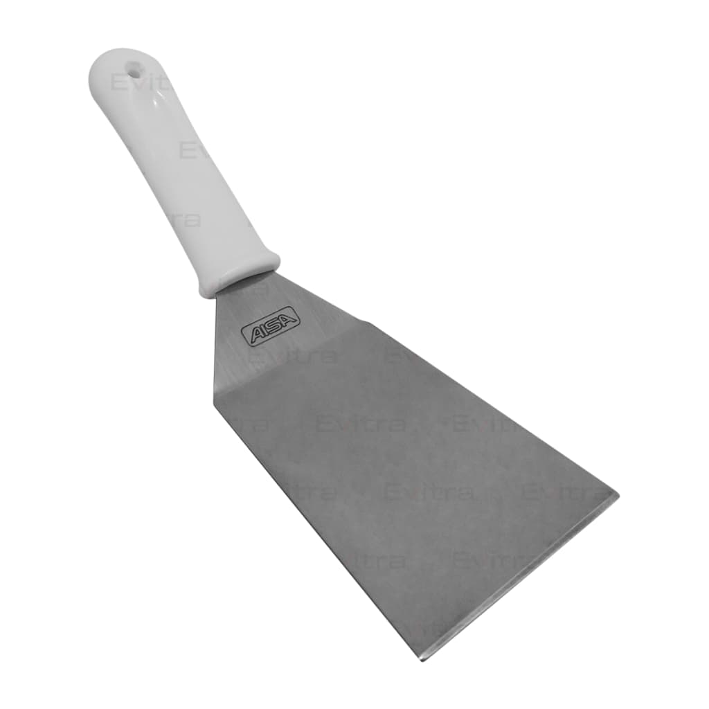 Espátula Curva em L Curvada Inox Reta Para Lanches Chapa Cozinha Chapeiro Lanchonete