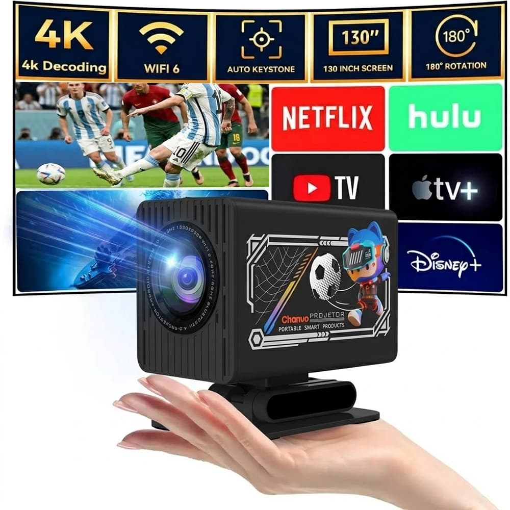 Atualizado Projetor Smart A1 Android 12.0 Full HD Bluetooth Wi-fi 150 Polegadas 1080p