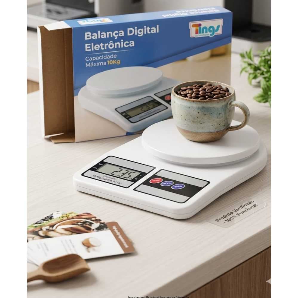 Balança Digital Alta Precisão até 10kg Cozinha Dieta Alimentos Super Precisão
