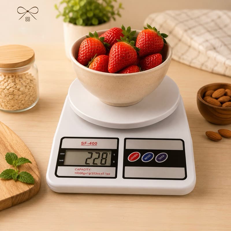 Balança Digital 10kg – Precisão, Uso Doméstico, Cozinha, Função Tara