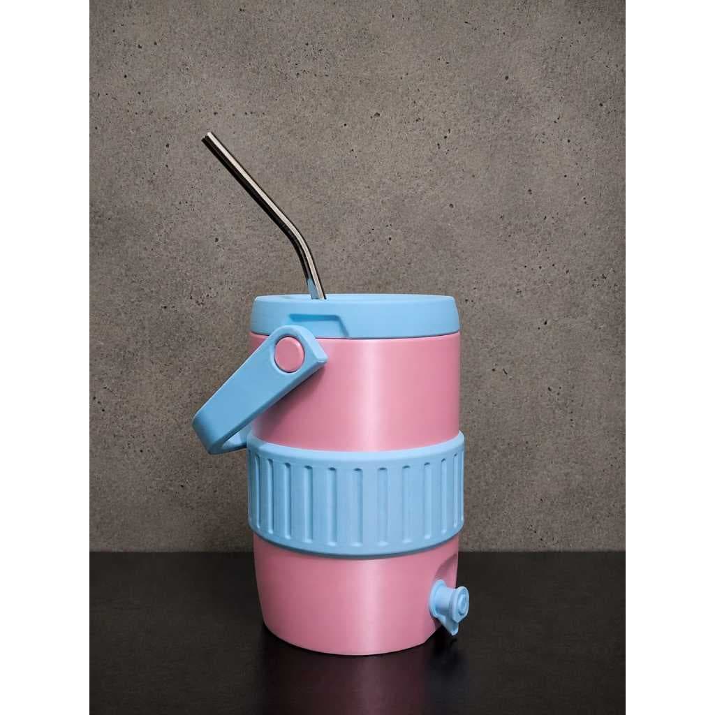 Kit porta lata 365ml + Canudo Inox Personalizado