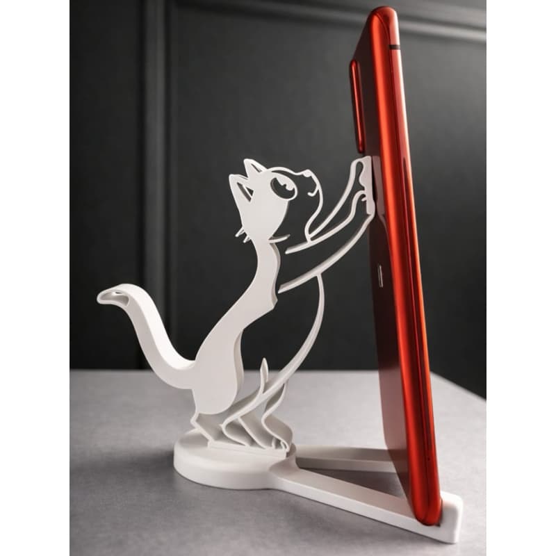 Suporte de Celular Gatinho - Fofo e Funcional - Criativo - Organize com Estilo - Presente Perfeito