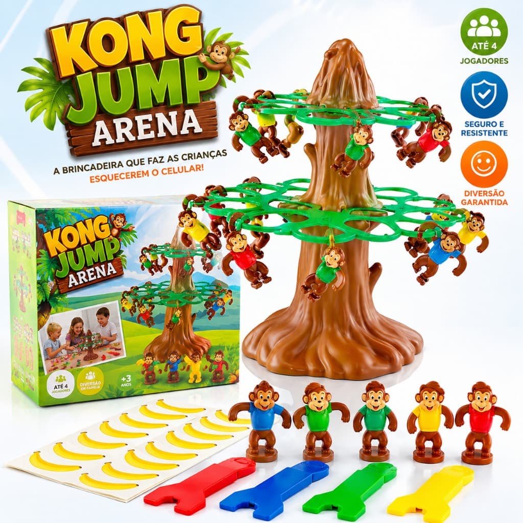 Brinquedo Interativo Pula Macaco Infantil Crianças Diversão Equilíbrio Habilidade Presente menino