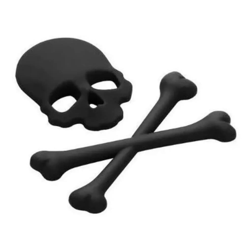 emblema Caveira - unidade - 3D - Maverick V8 - Rat rod - adesivo skull