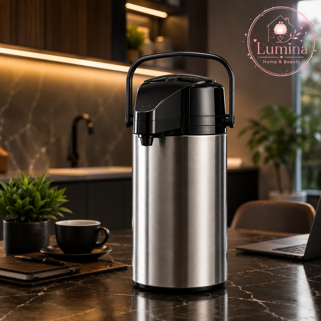 Garrafa Térmica Inox Alta Capacidade 1,9L Conserva Bebidas Quentes Frias