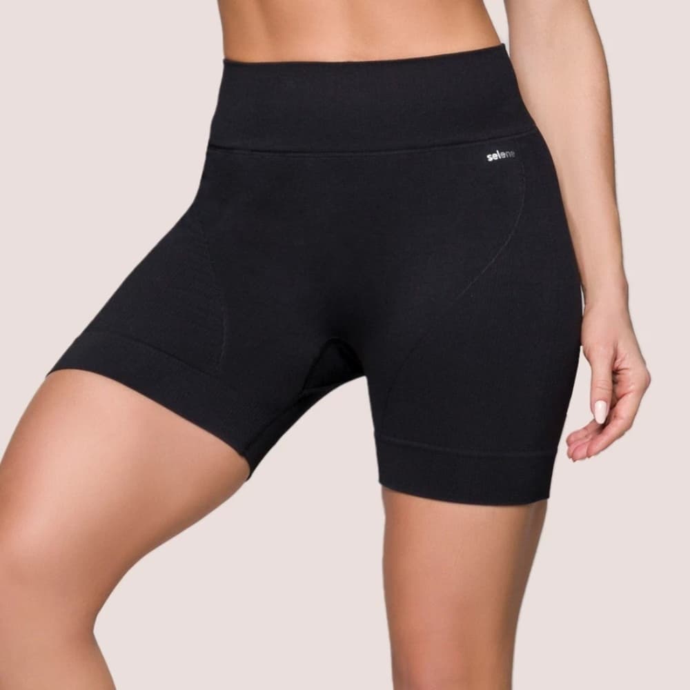 Shorts Legging Fitness Selene Academia Original Sem Costura Canelado Sem Transparência