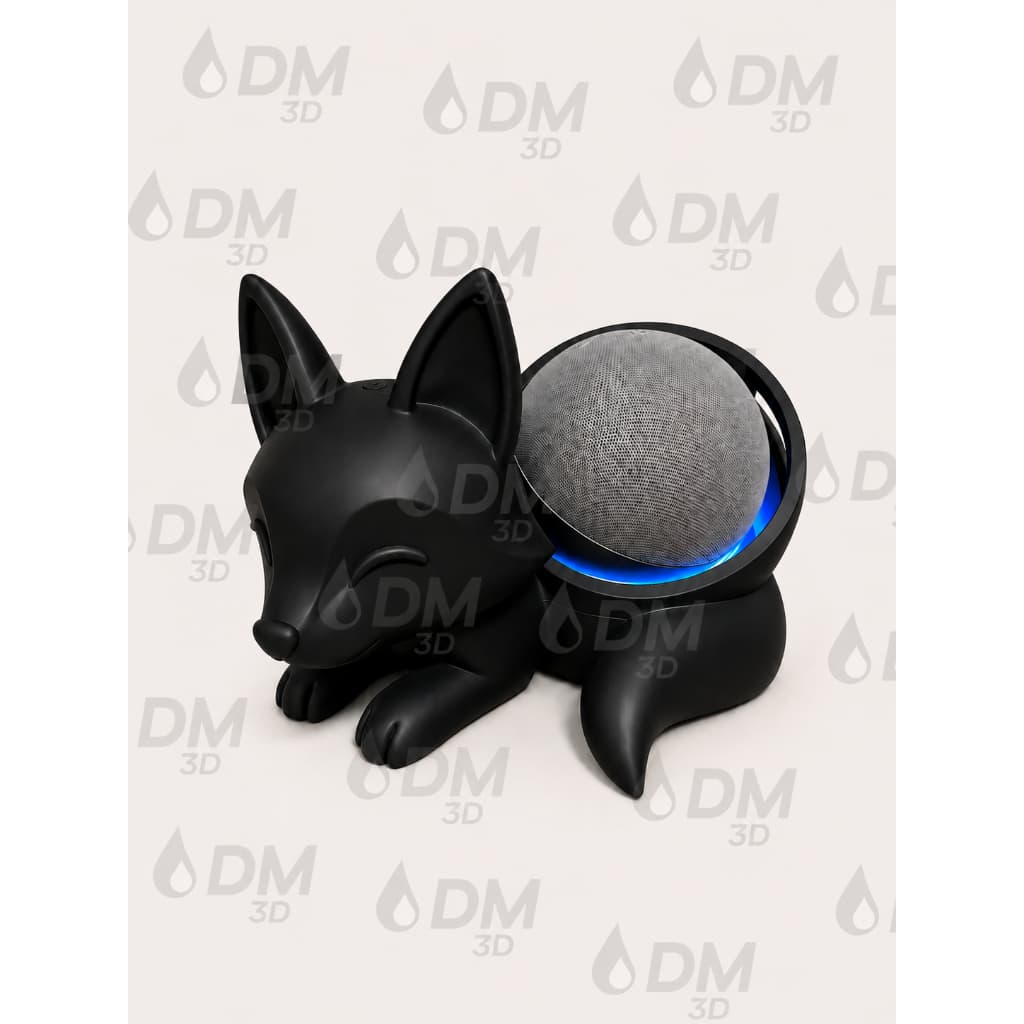 Suporte Alexa Baby Fox  Echo Dot 4 e 5 Geração. Raposa Decorativa em 3D para Estante, Rack e Mesa