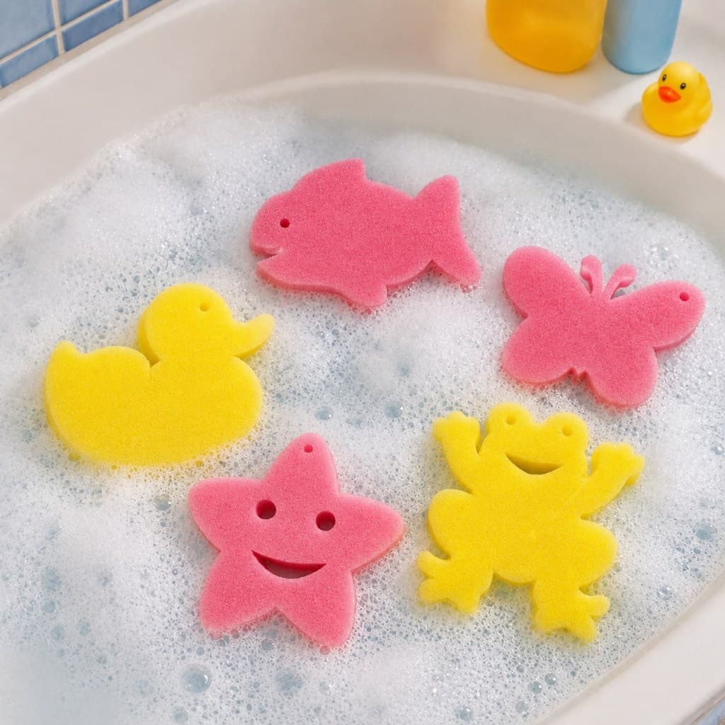 Esponjas Banho Infantil Diversão Macia Bichinhos Sortidos Banho Divertido
