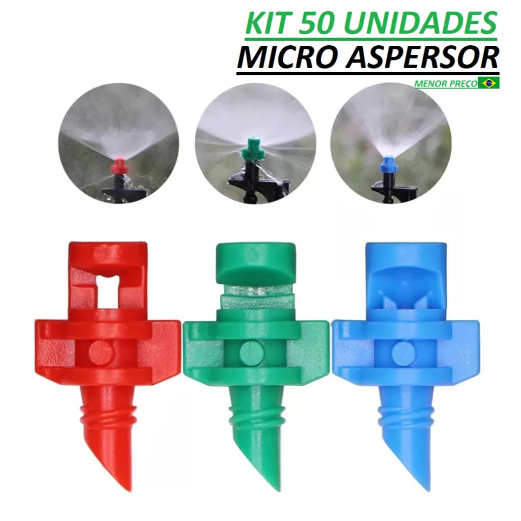 Kit até 50 Micro Aspersor de Irrigação Jardinagem Planta - Planta