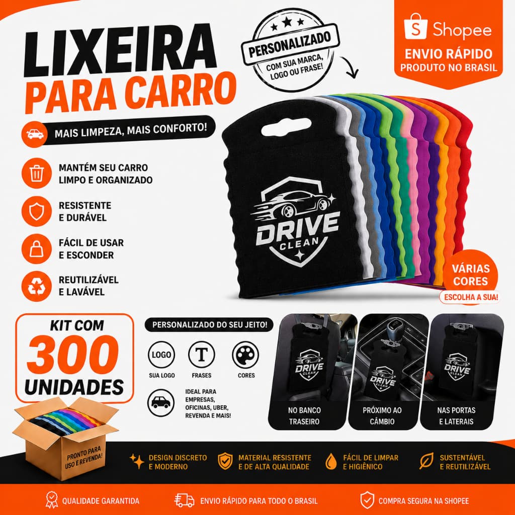 Lixo Car Personalizado - 300 Unidades