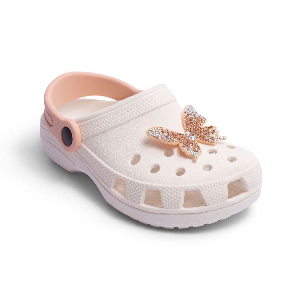 Sandália Infantil Babuche Borboleta Brilhante Strass Macia