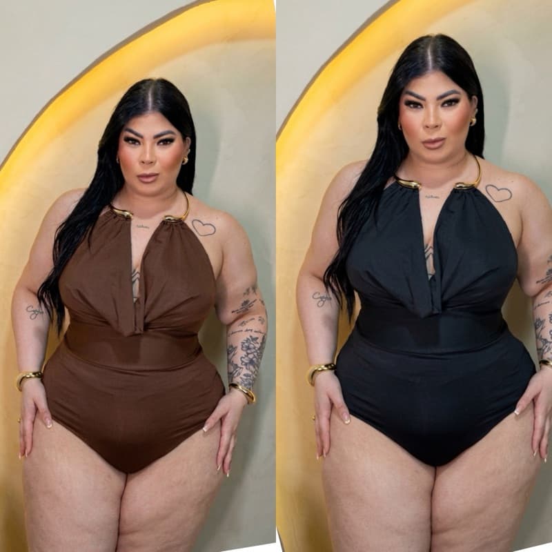 Body Argola Plus Size 46 ao 50 Tamanhos Grandes Moda Gringa Moda Blogueira Moda Feminina Elegante