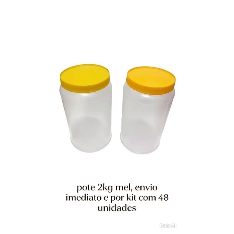 kit 48 pote mel 2kg envio imediato com tampa lacre