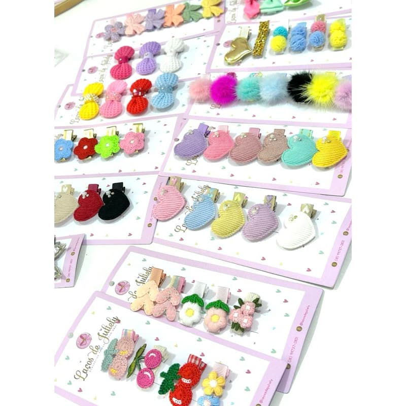 kit Mini lacinhos Baby c/ kit com 7 lacinhos Infantil Acessório de Cabelo Delicado não escorrega do cabelinho