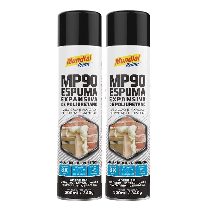 Kit Espuma Expansiva 500 ml Mundial Prime