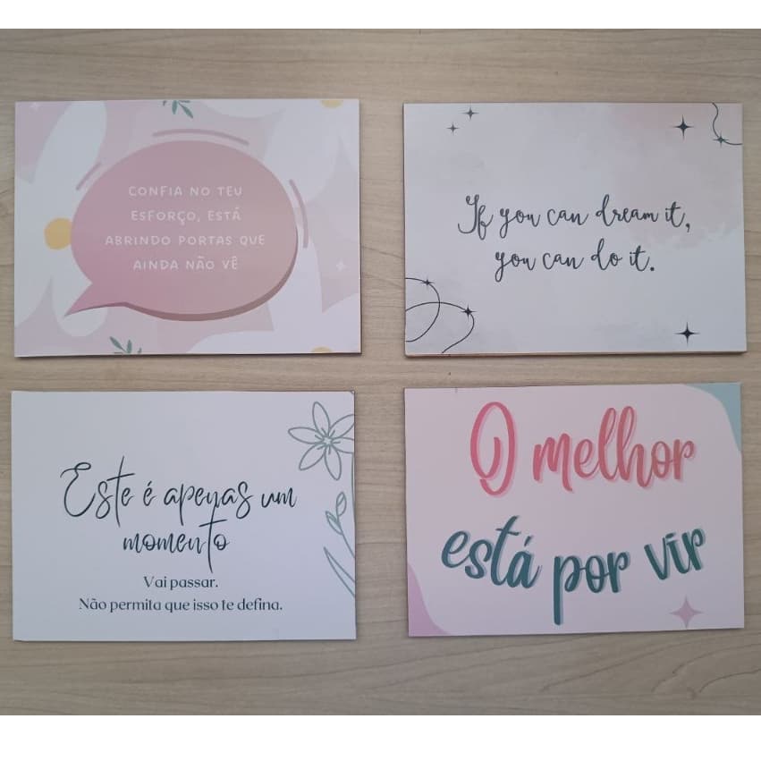 KIT 4 Quadros Decorativos Frases Motivacionais - Escolha e monte seu kit!! Decoração e estilo