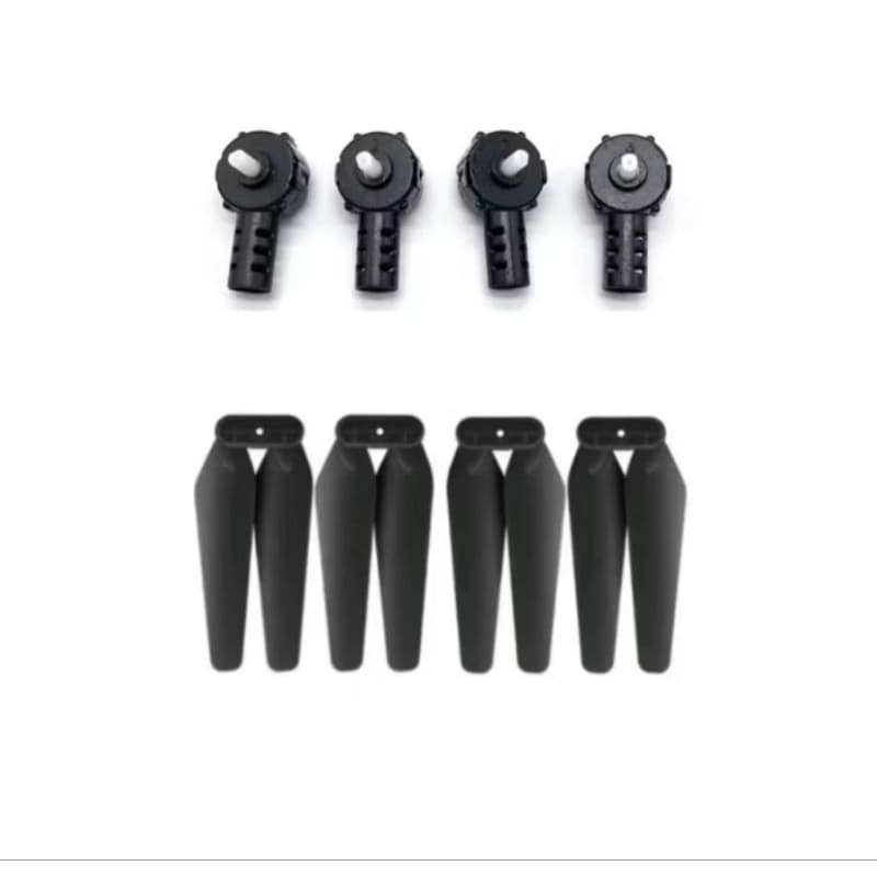 Kit 8 peças Reposição acessórios para Drones 4 Hélices e 4 Bases Universal Motor Drones E88 E88pro E99 E99Pro K3 e525.