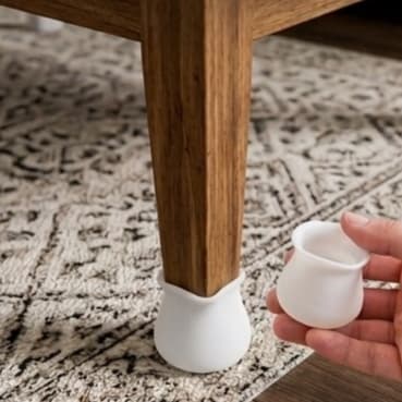 Kit 12/16/20/24 Protetor de Silicone para Pés de Cadeira e Mesa ACABA com Barulho e Arranhões